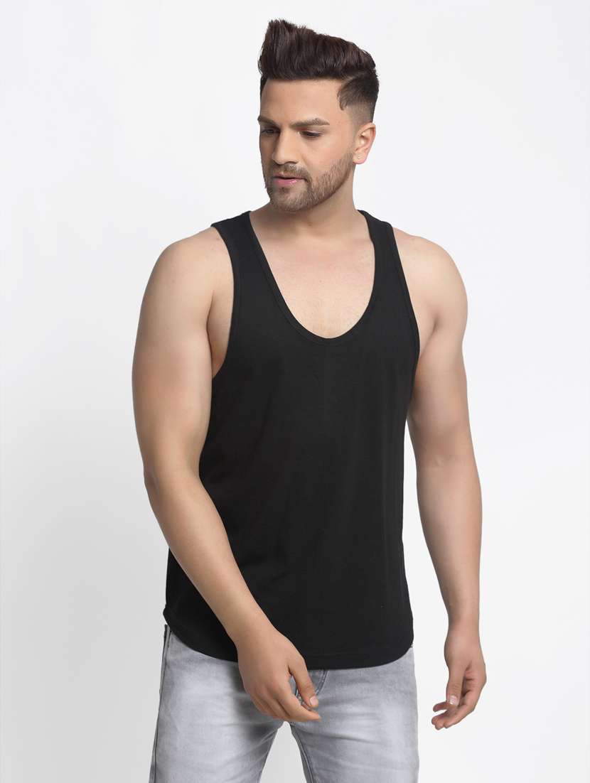 black solid vest