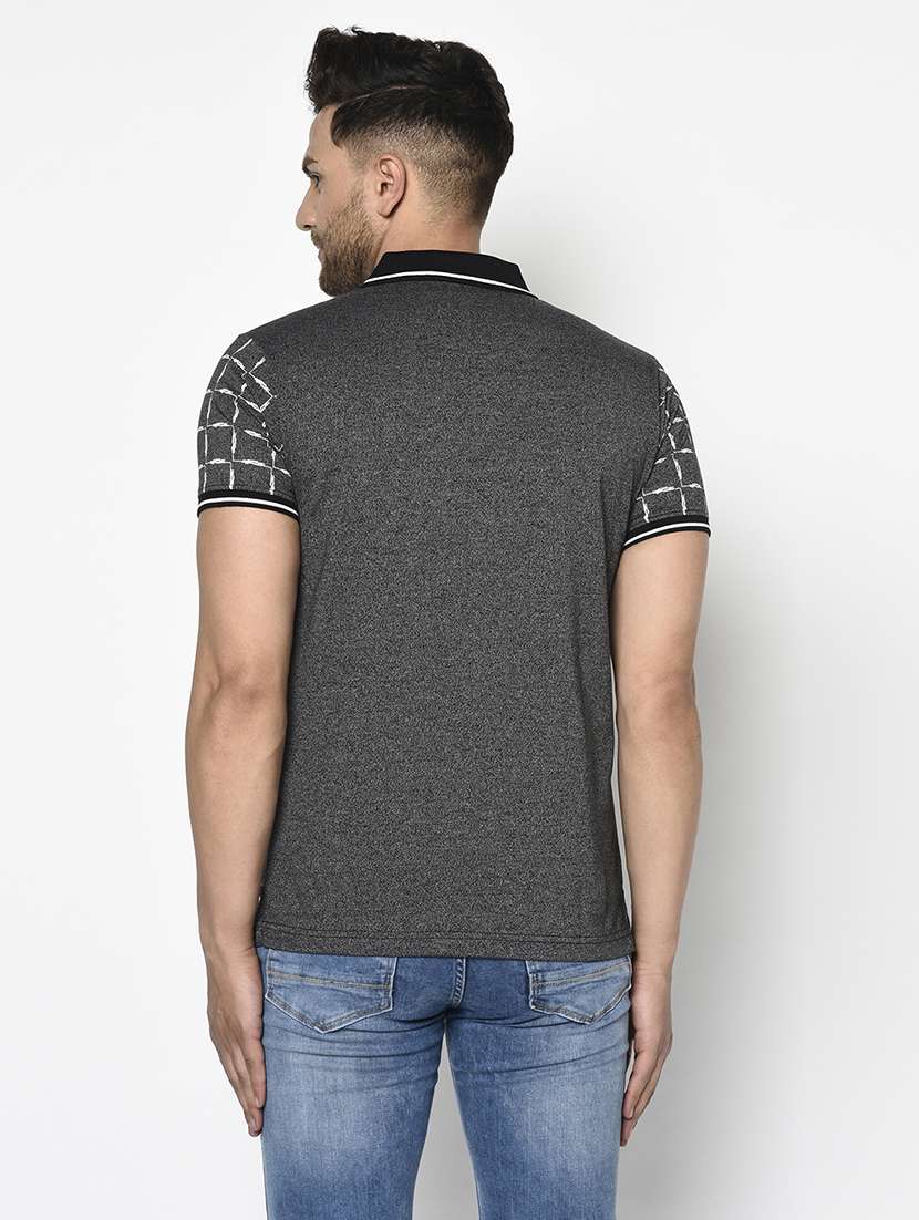grey printed polo t-shirt - 17737381 -  Standard Image - 2
