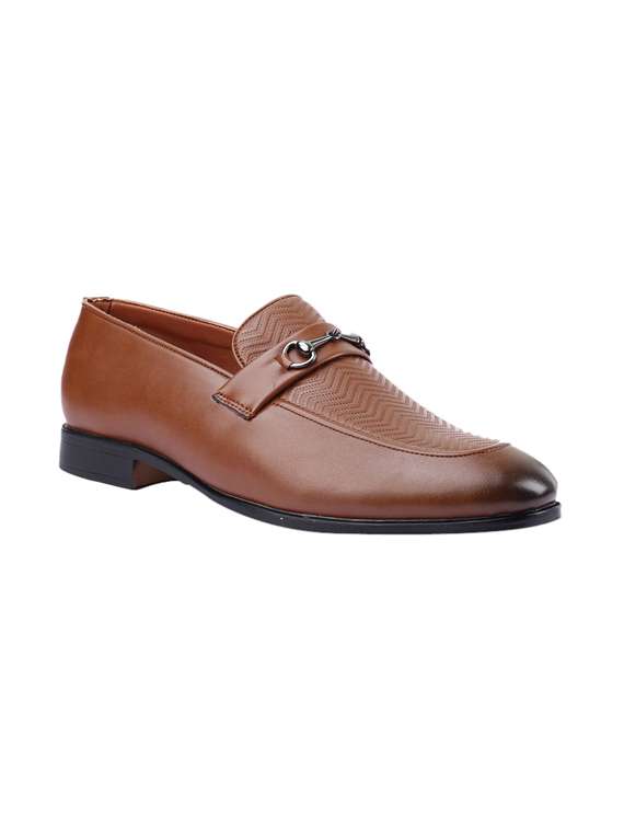 brown patent leather slip on loafers