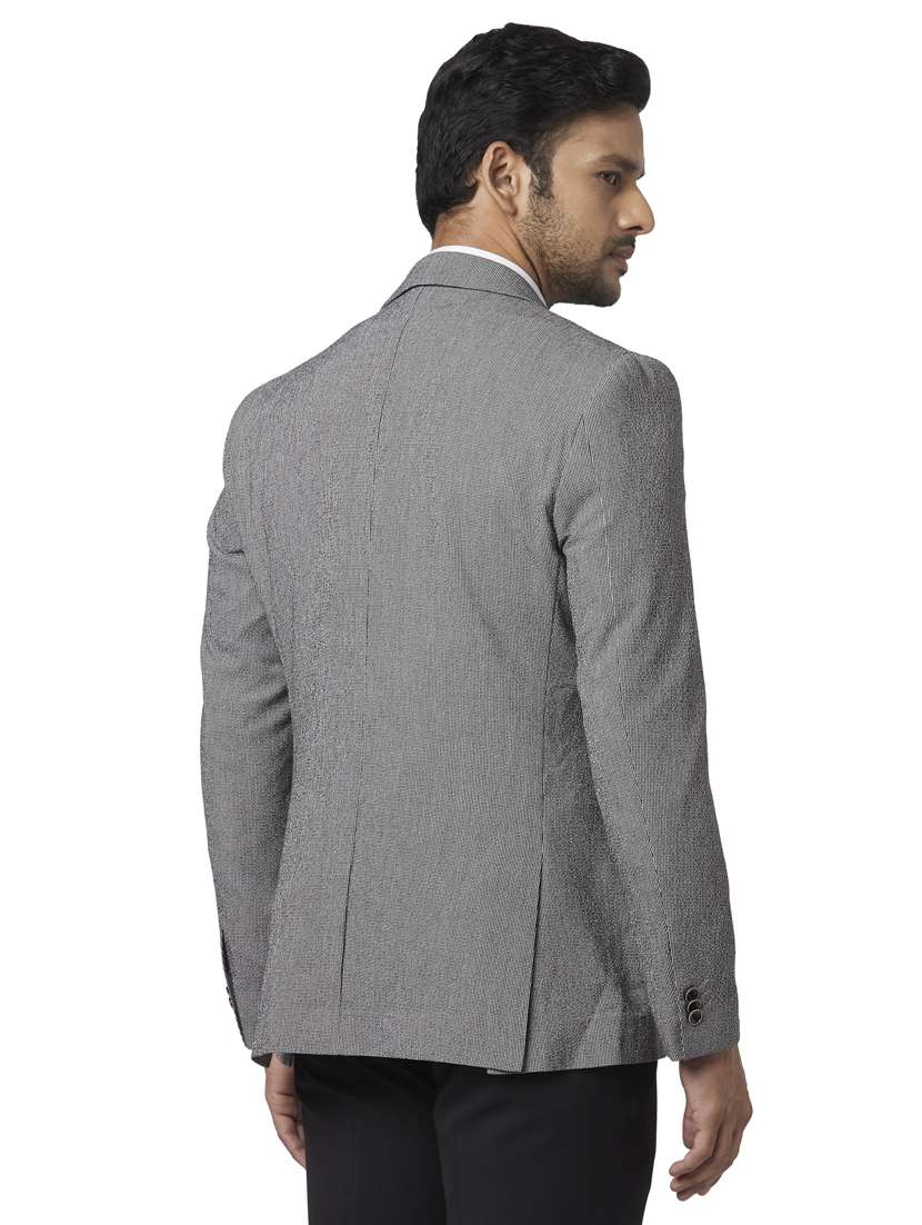 black self design single breasted formal blazer - 17737936 -  Standard Image - 2