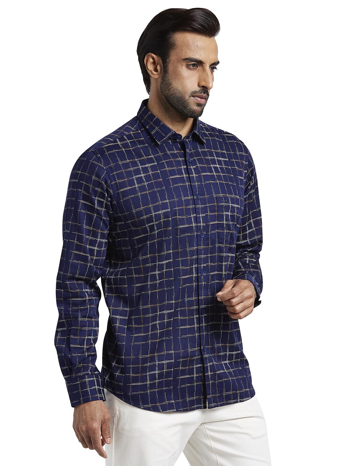 blue checkered casual shirt - 17738010 - Standard Image - 2