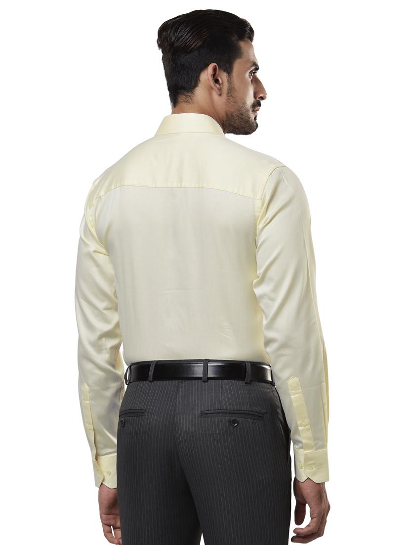 yellow solid formal shirt - 17738035 - Standard Image - 2