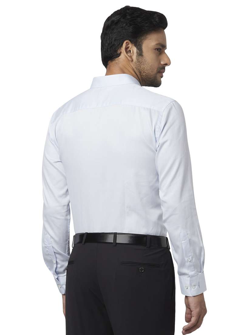 light blue solid formal shirt - 17738077 - Standard Image - 2