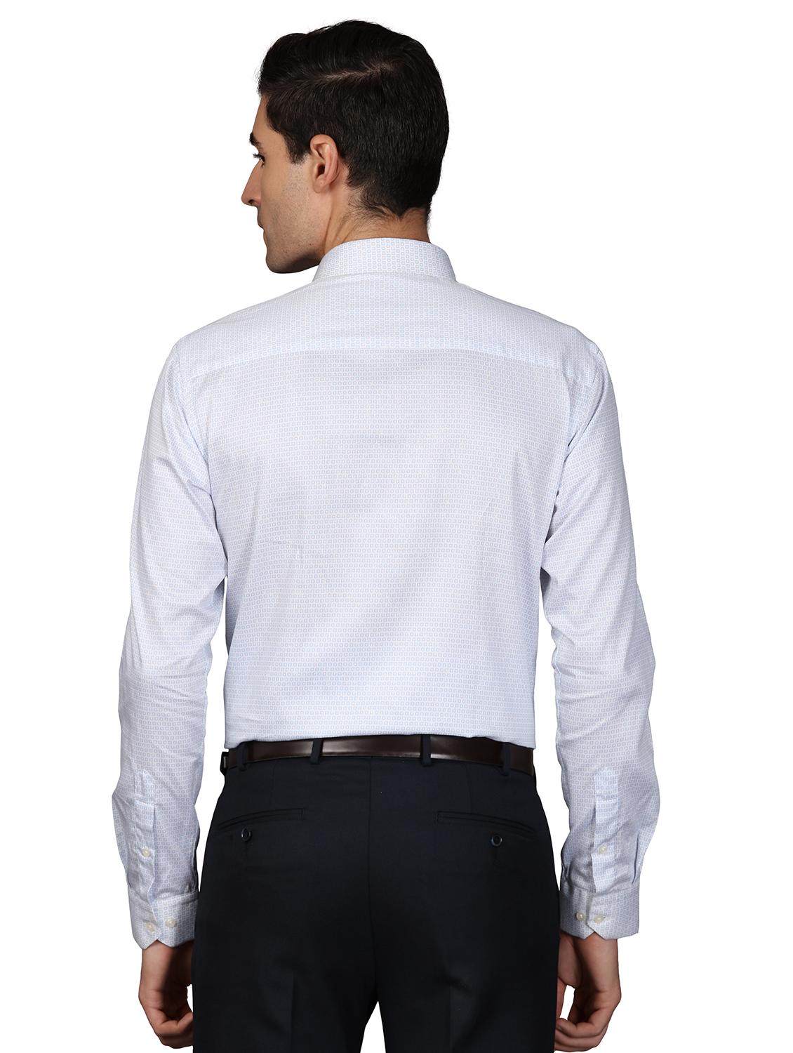 blue printed formal shirt - 17738136 - Standard Image - 2