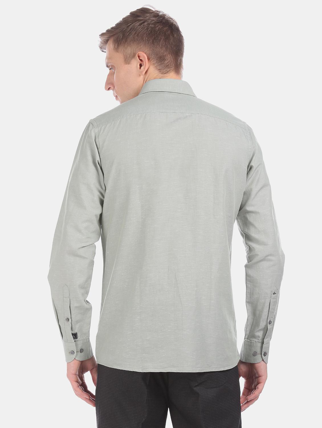 grey self design formal shirt - 17739430 - Standard Image - 2