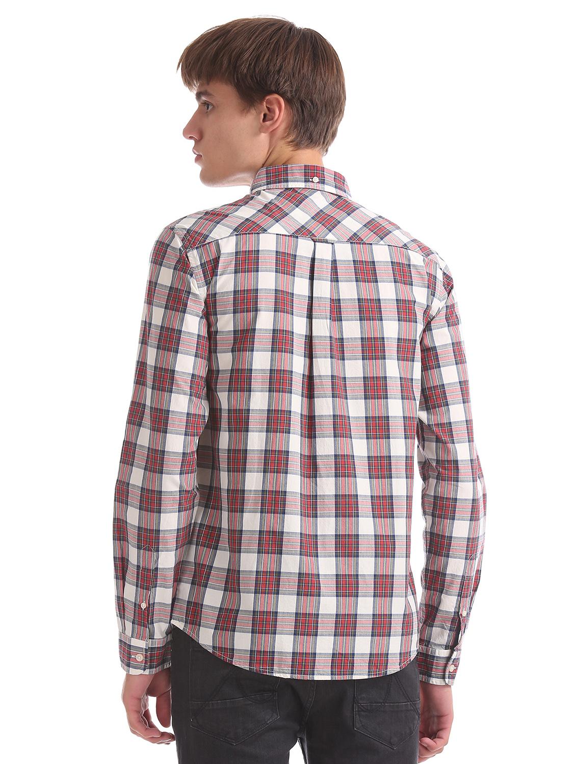 white checkered casual shirt - 17739563 - Standard Image - 2