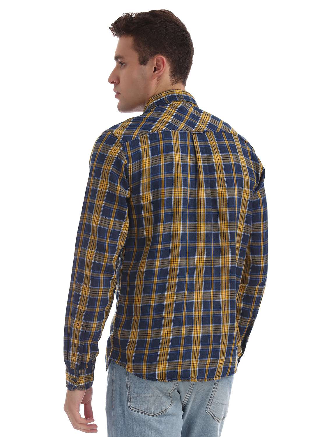 blue checkered casual shirt - 17739564 - Standard Image - 2