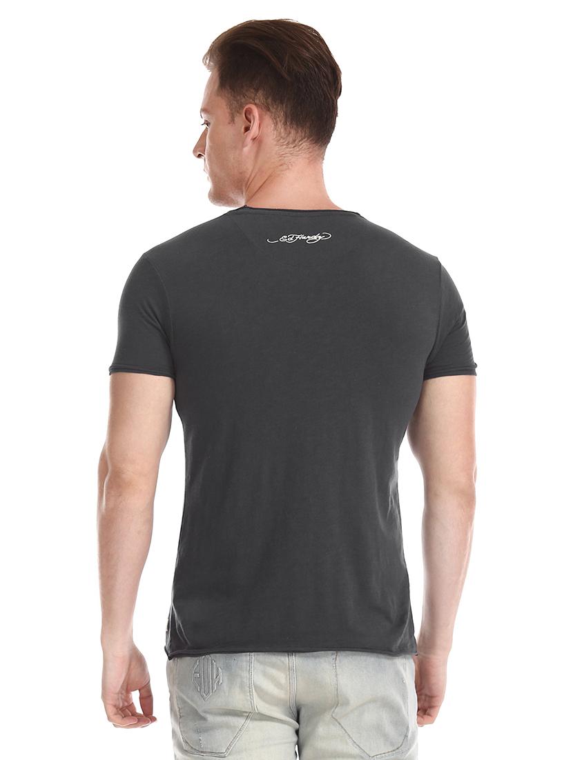 grey front print t-shirt - 17740737 - Standard Image - 2