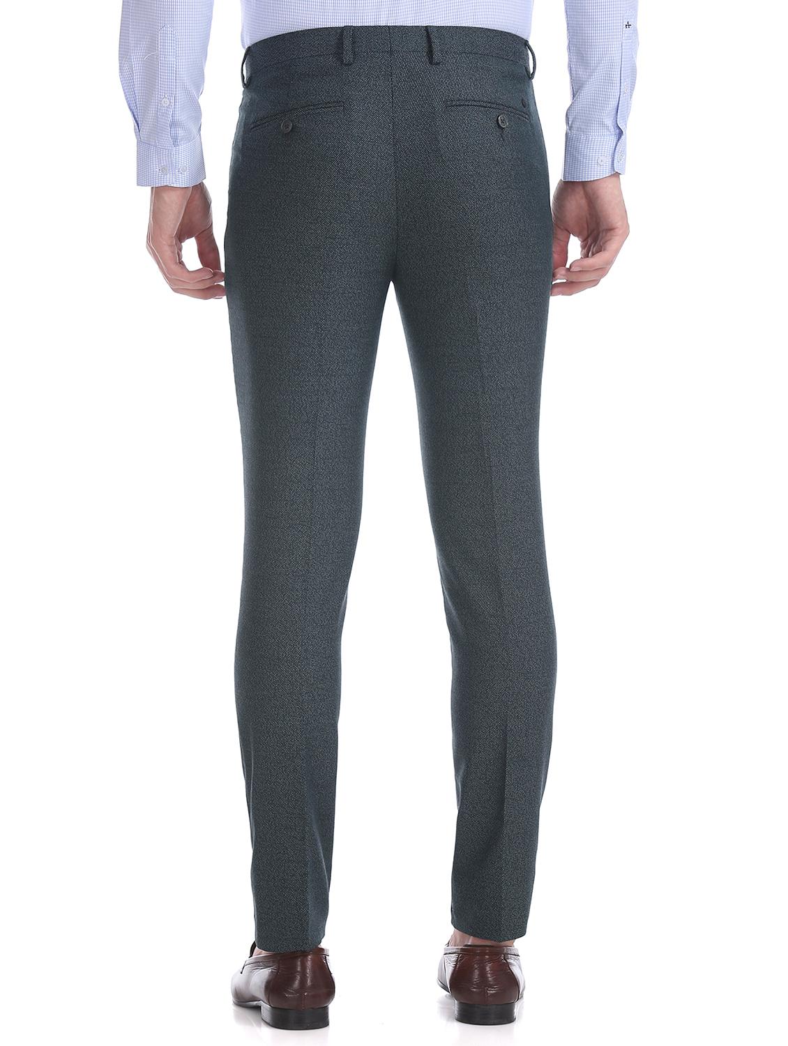 grey textured flat front formal trouser - 17742071 - Standard Image - 2