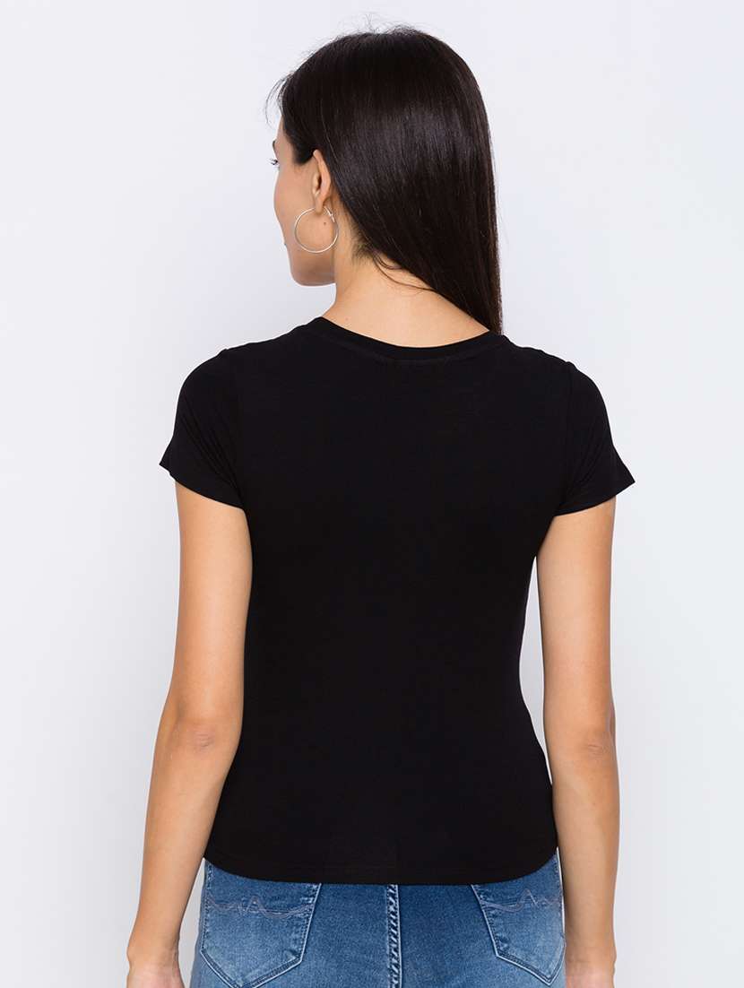women's plain round neck t-shirt - 17742286 -  Standard Image - 2