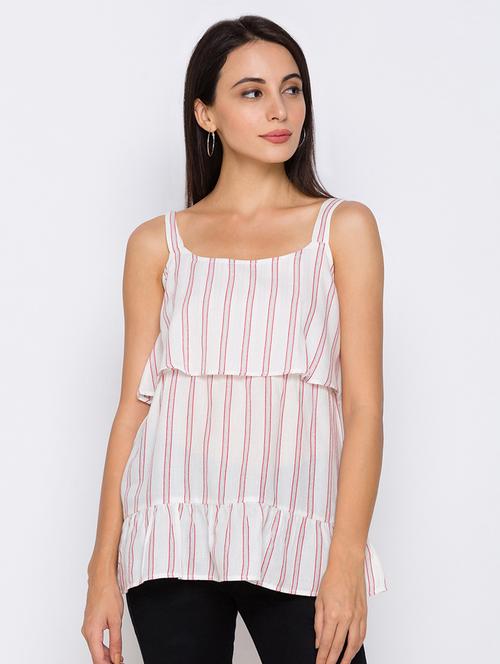 square neck striped layered tunic  - 17742329 -  Standard Image - 0