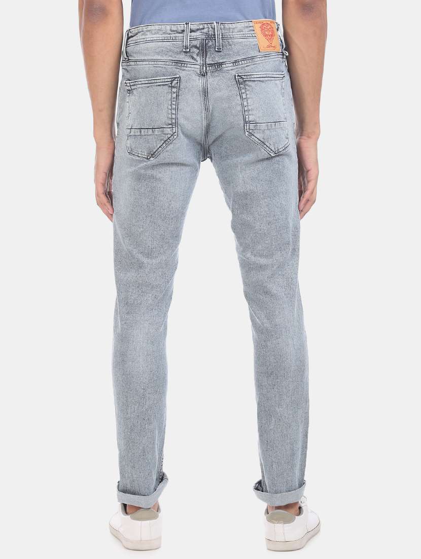 blue heavy washed denim jeans  - 17742469 -  Standard Image - 2