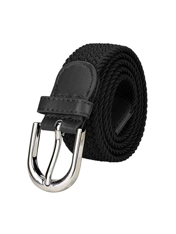 black fabric belt