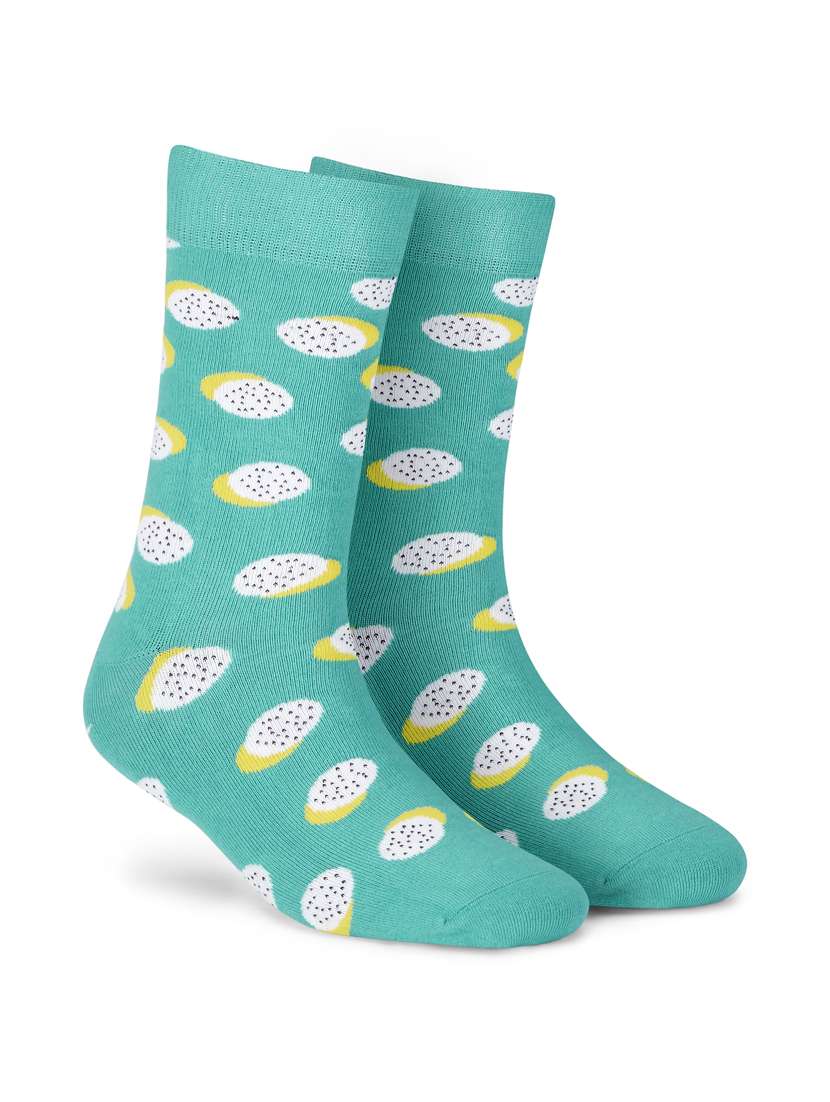 men printed full length sock