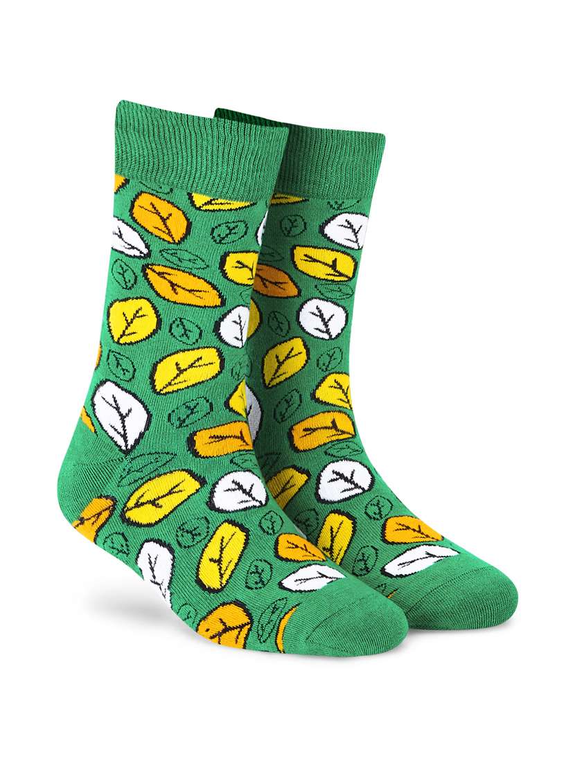 men printed full length sock