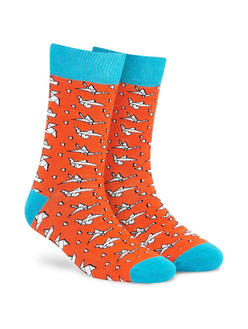 men printed ankle length socks 