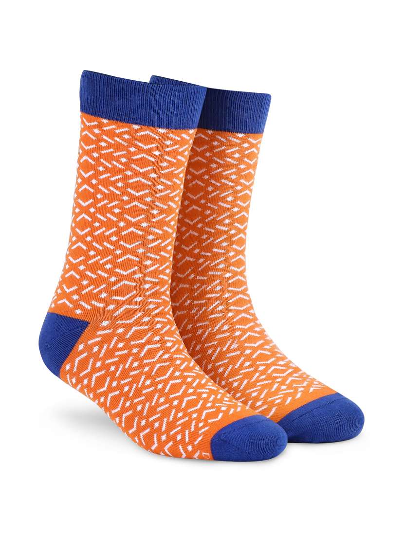 men printed above ankle length sock