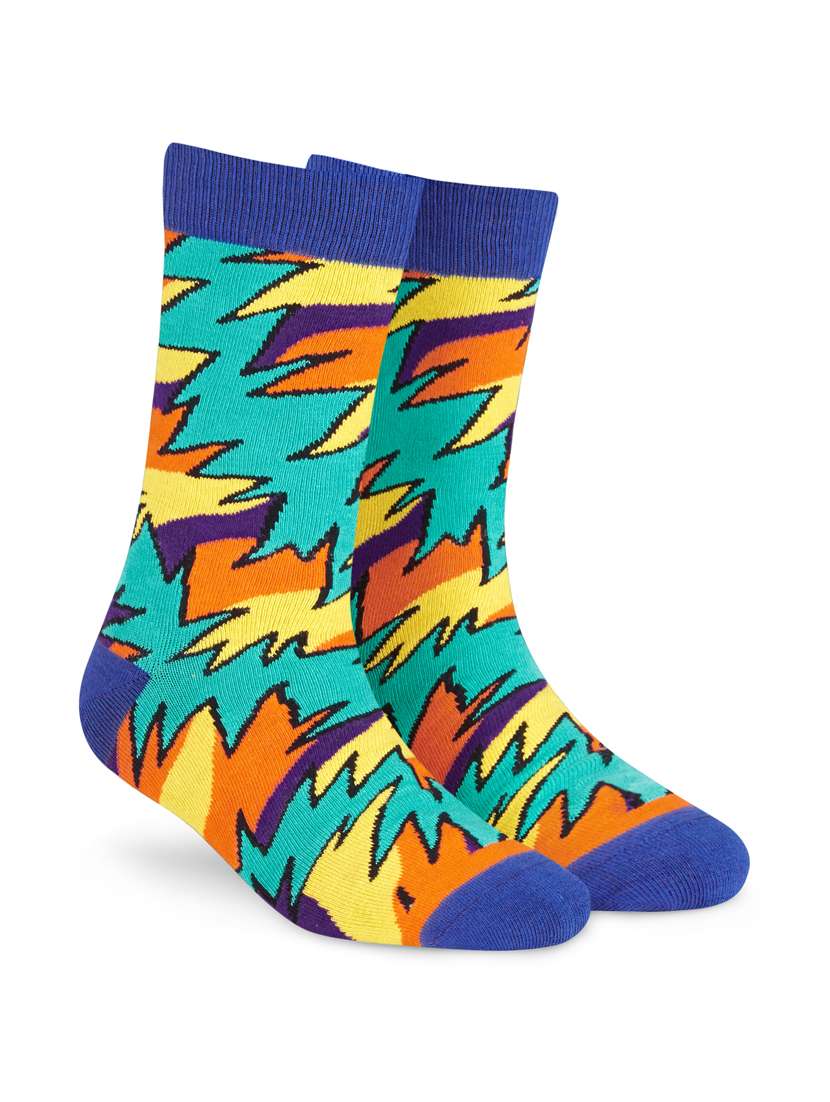 men printed full length sock