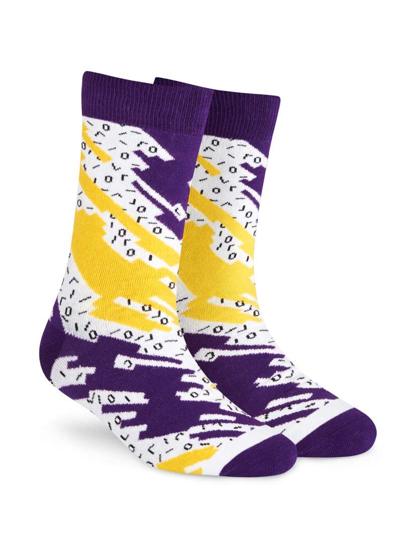 men printed above ankle length sock