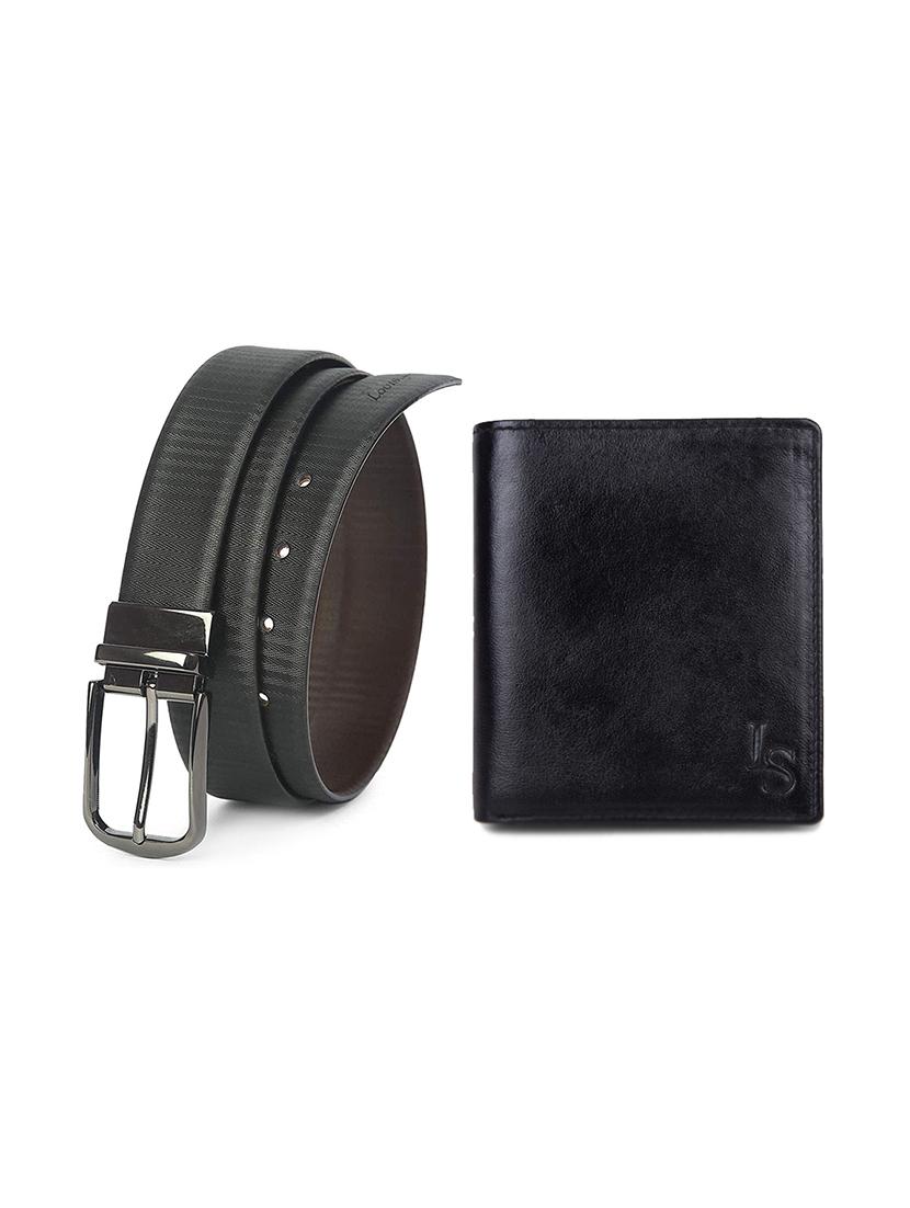 black leather gift combo