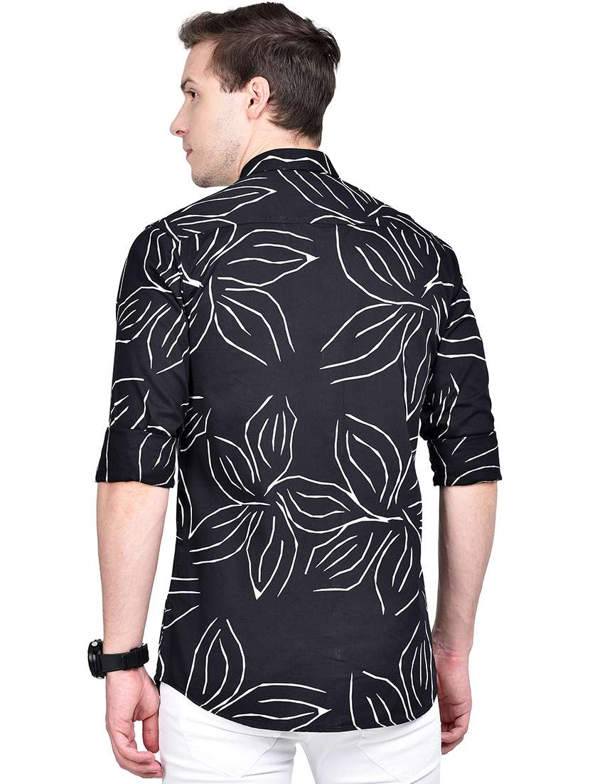 black printed casual shirt - 17744258 - Standard Image - 2