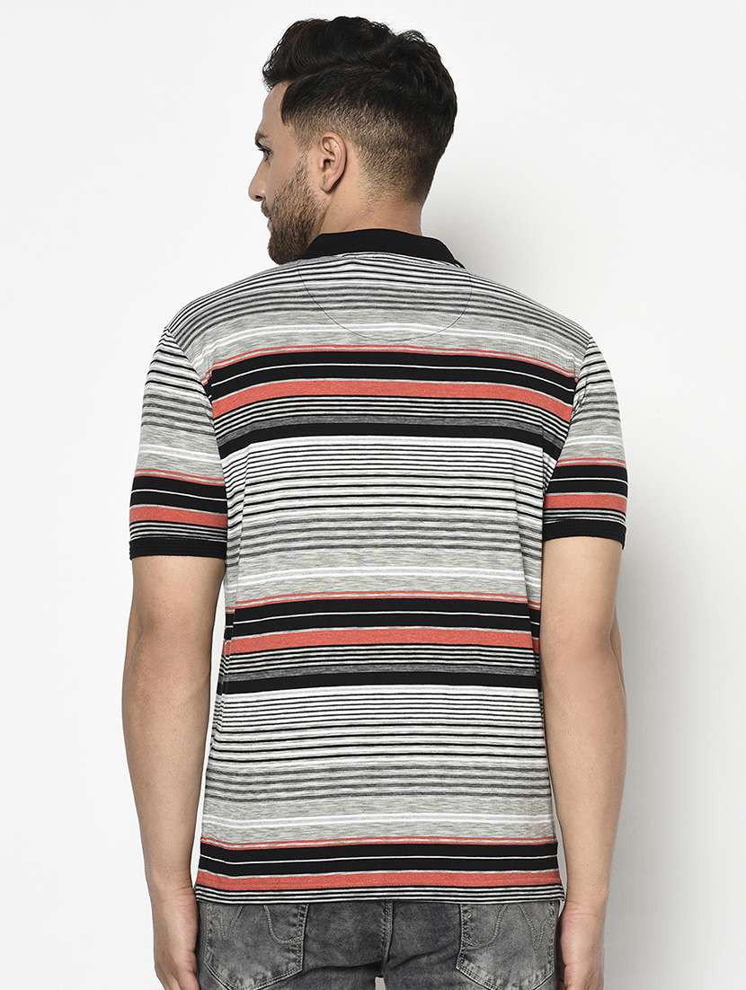black striped polo t-shirt - 17745692 - Standard Image - 2