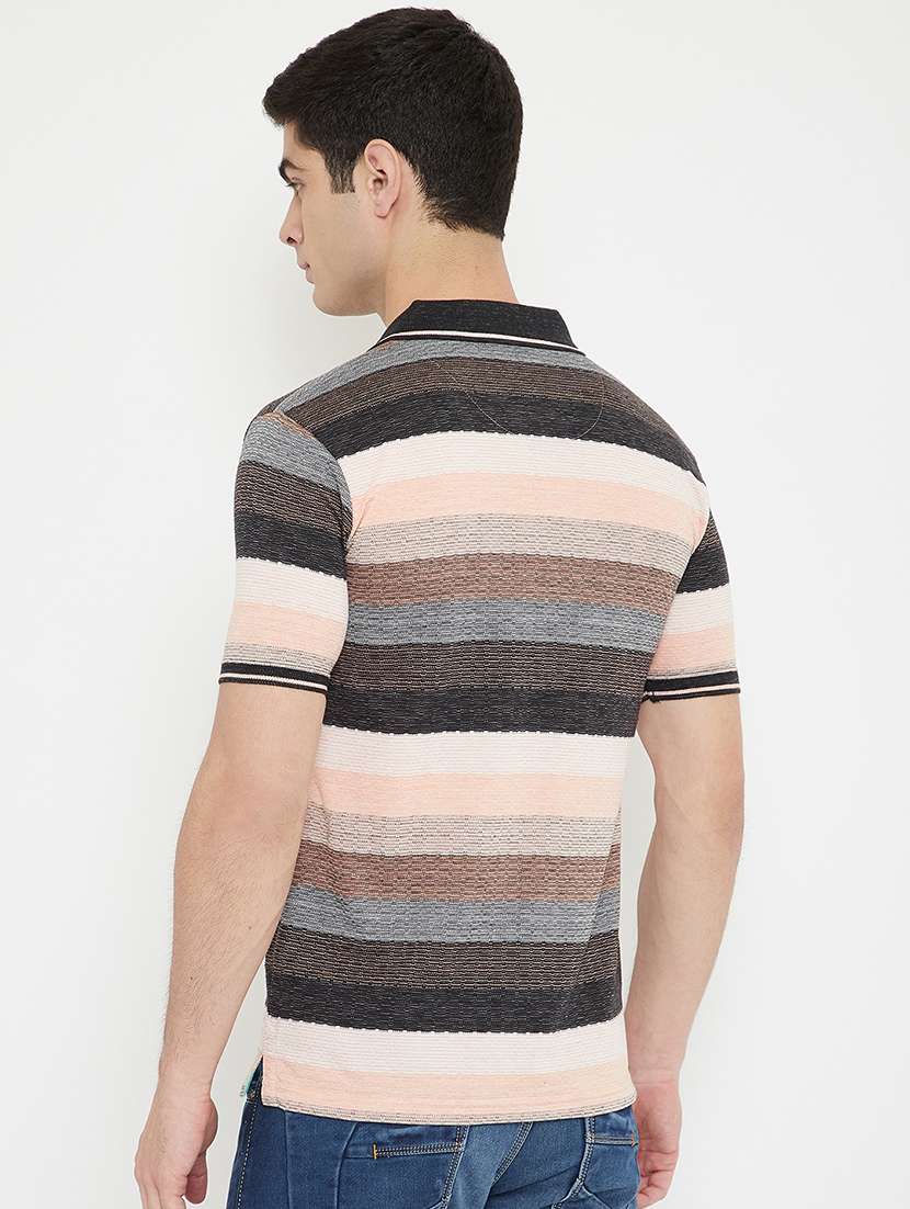 multi colored striped polo t-shirt - 17745693 - Standard Image - 2