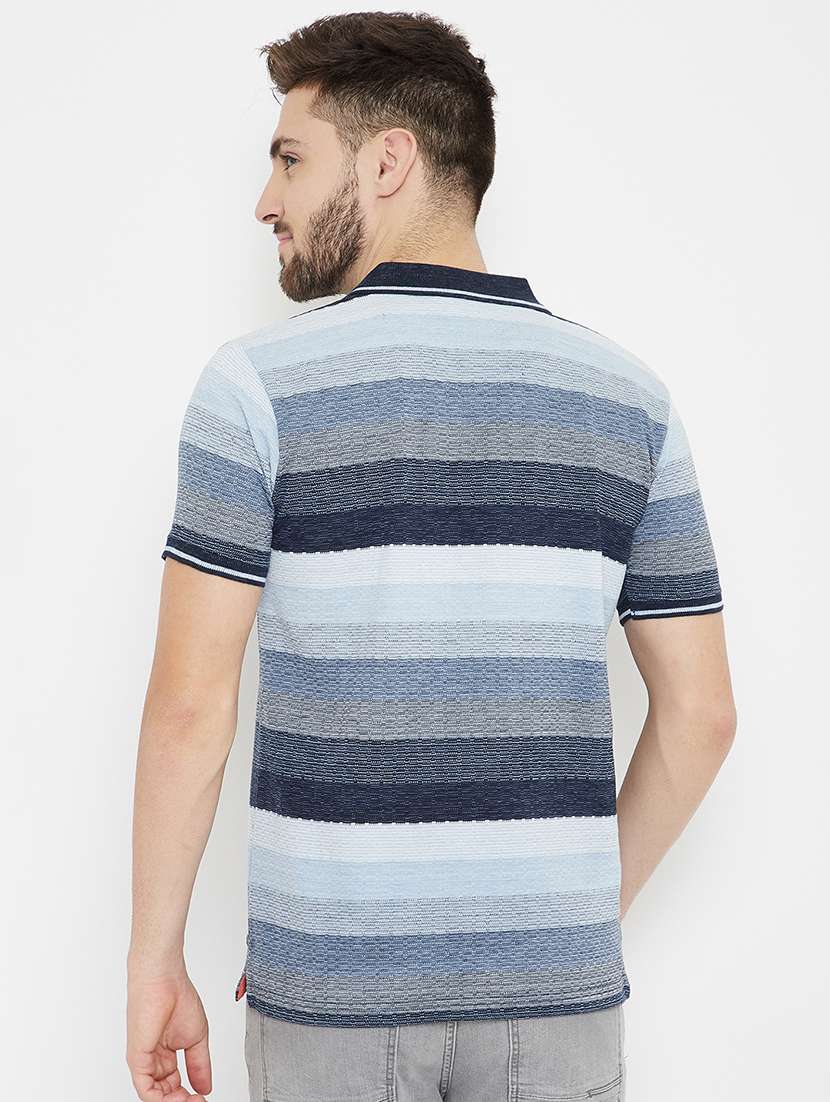 blue striped polo t-shirt - 17745709 -  Standard Image - 2