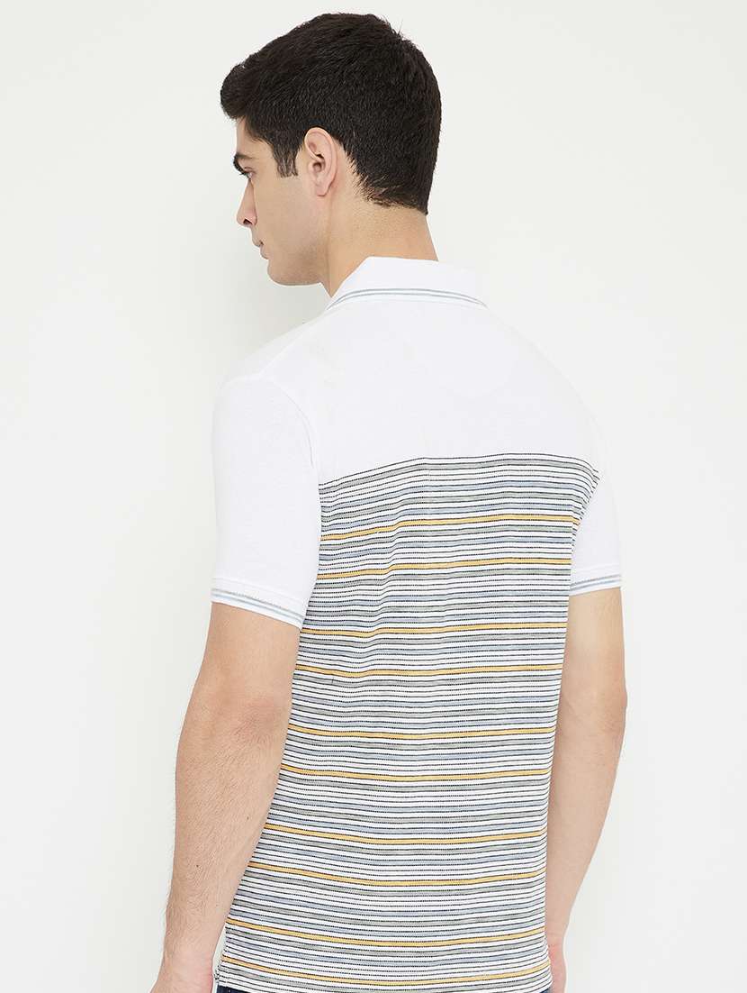 white striped polo t-shirt - 17745717 - Standard Image - 2