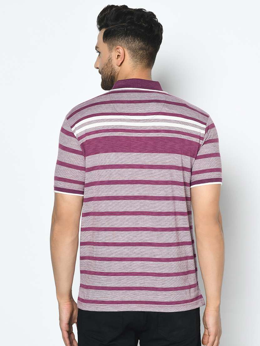 purple striped polo t-shirt - 17745752 - Standard Image - 2