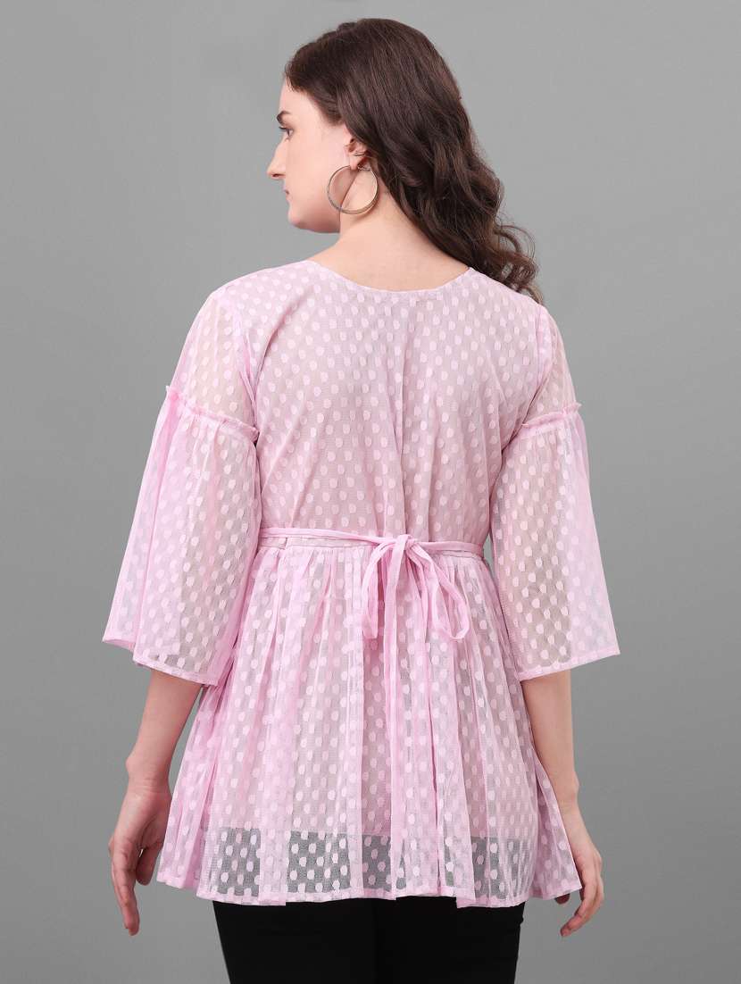 tie back dobby top  - 17748598 -  Standard Image - 2