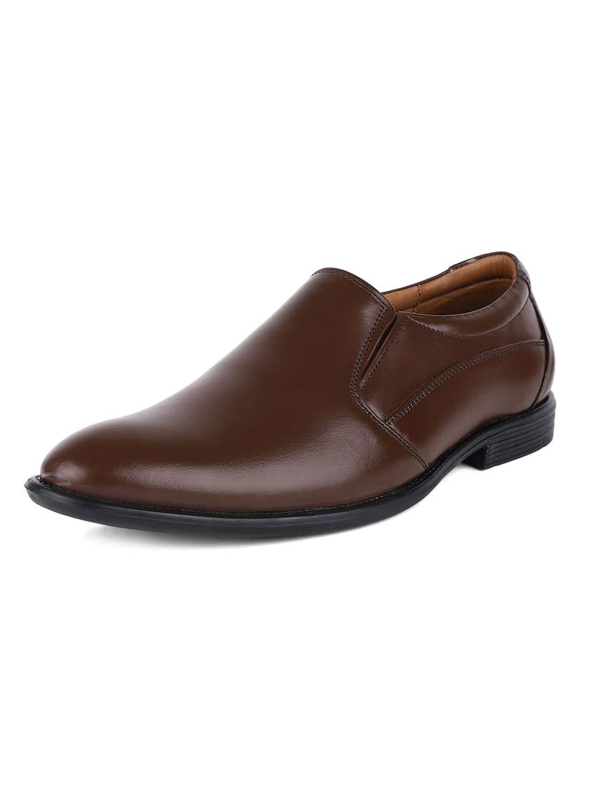 brown leather slip on ons