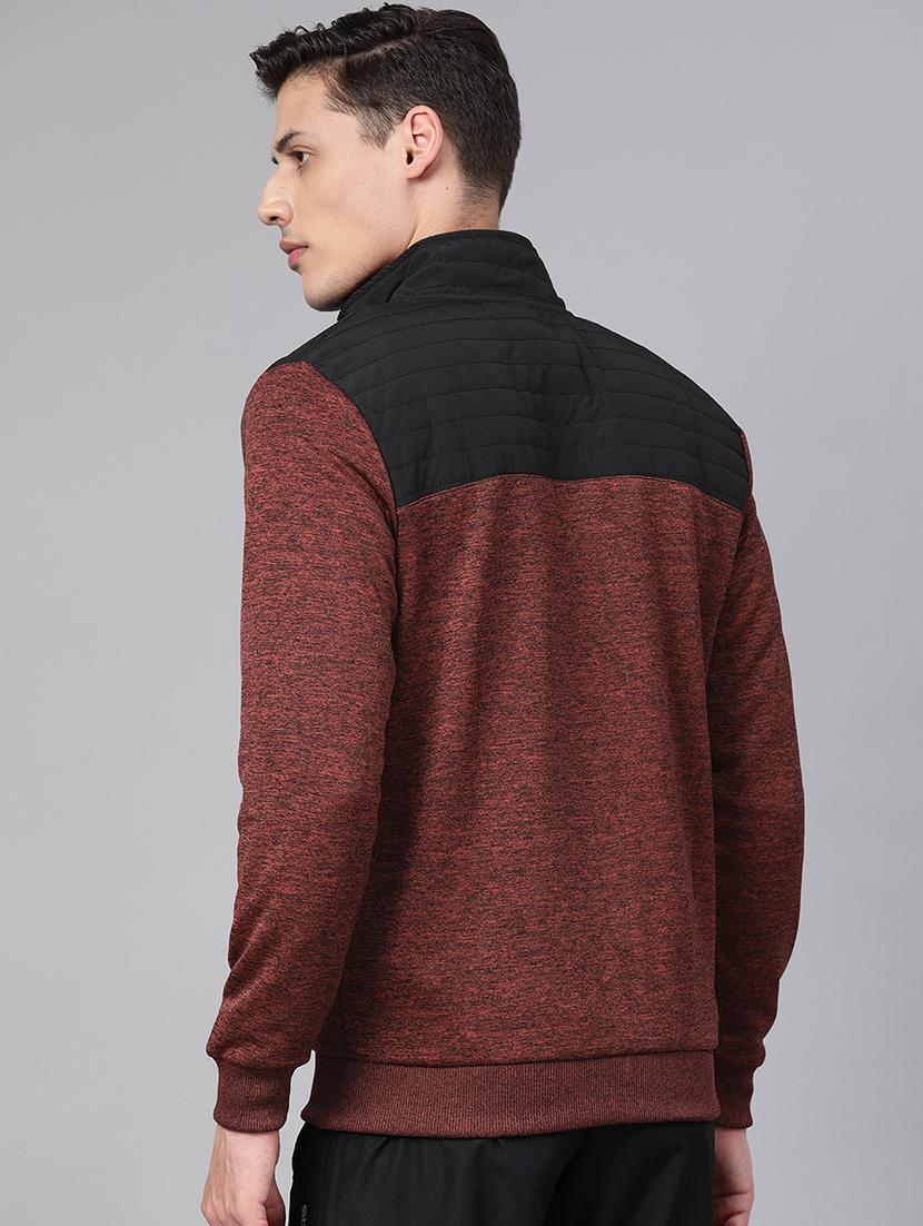 brown printed cut & sew casual jacket - 17749695 - Standard Image - 2