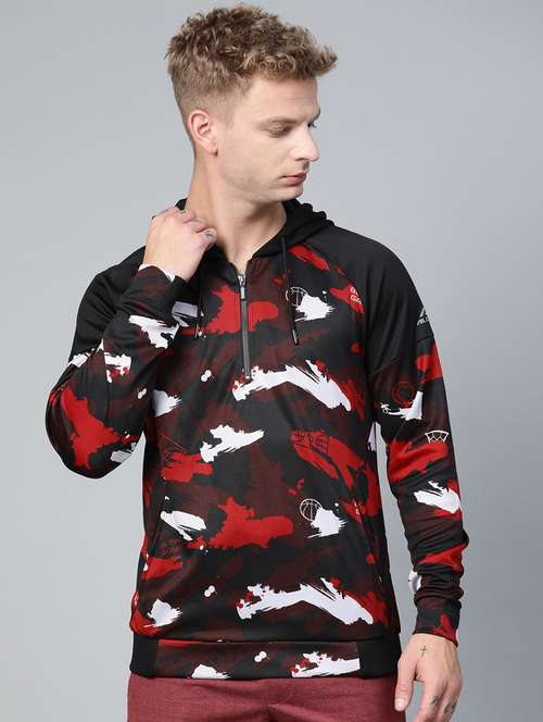red camouflage raglan sweatshirt - 17749701 -  Standard Image - 0