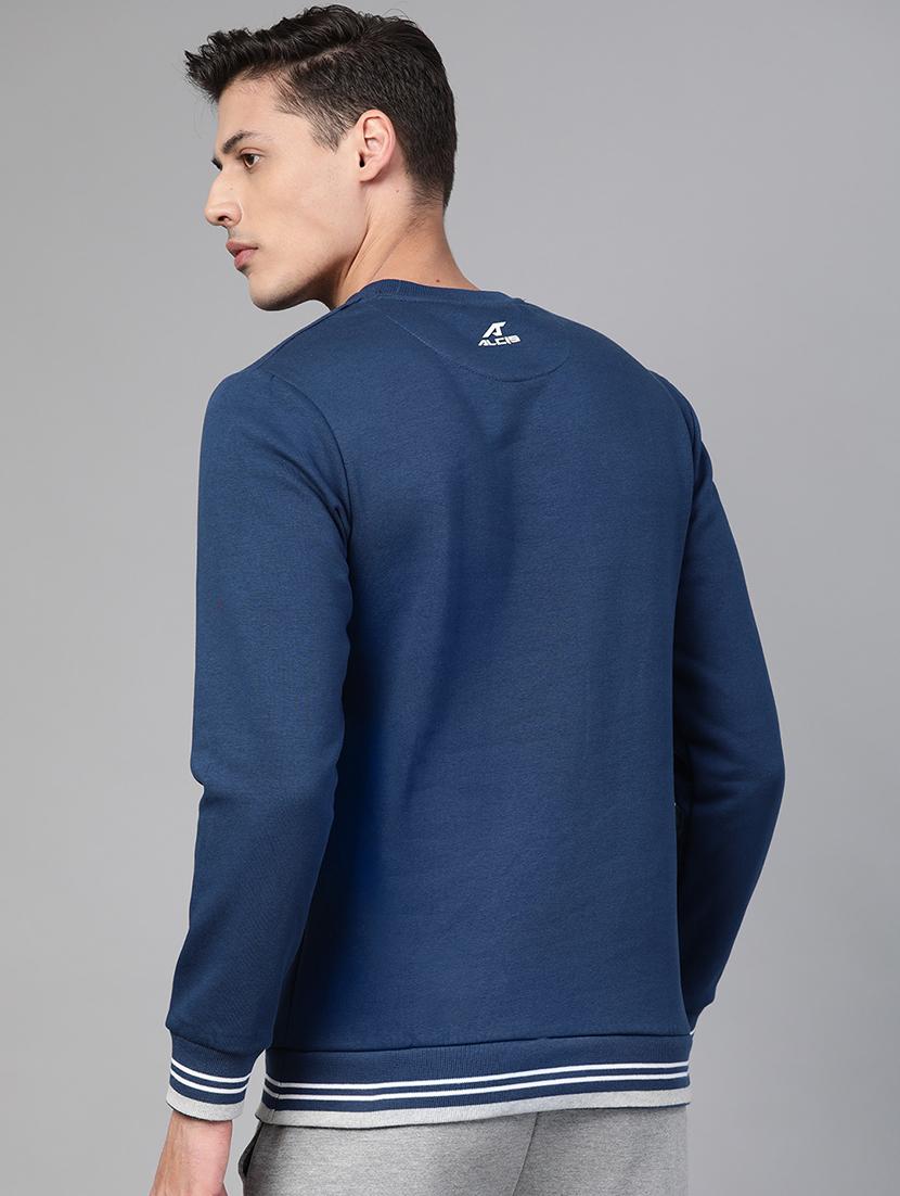 blue printed cut & sew sweatshirt - 17749711 - Standard Image - 2
