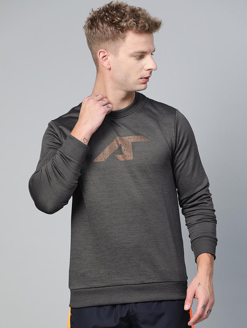 grey printed sweatshirt - 17749714 -  Zoom Image - 0