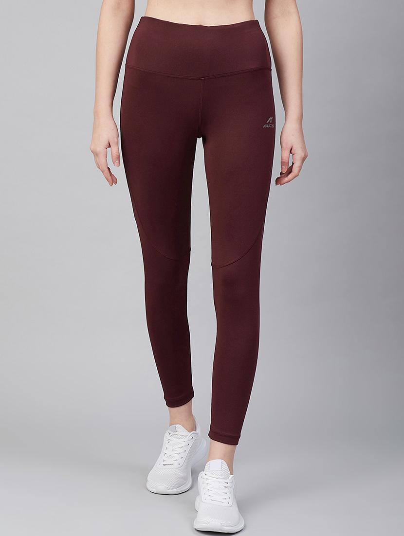 high rise solid track pant