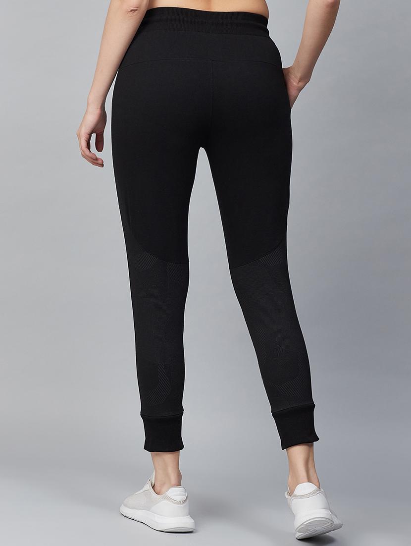 black cotton track pants - 17750662 - Standard Image - 2
