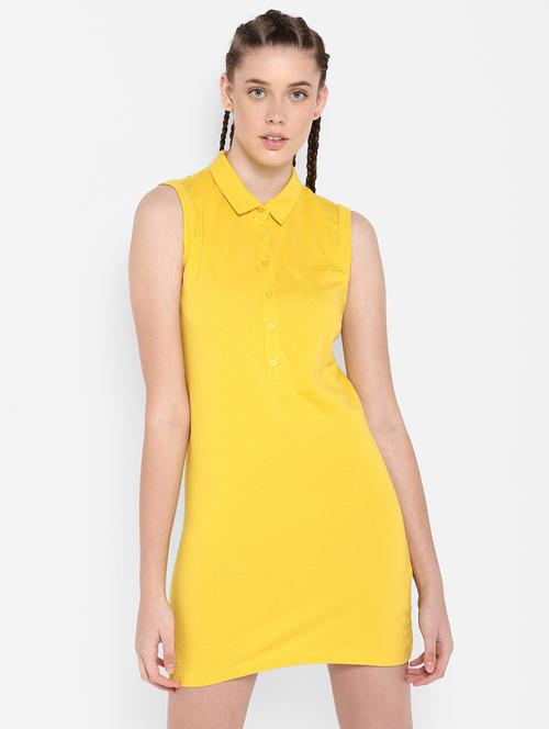 polo neck solid t-shirt dress  - 17750685 -  Standard Image - 0