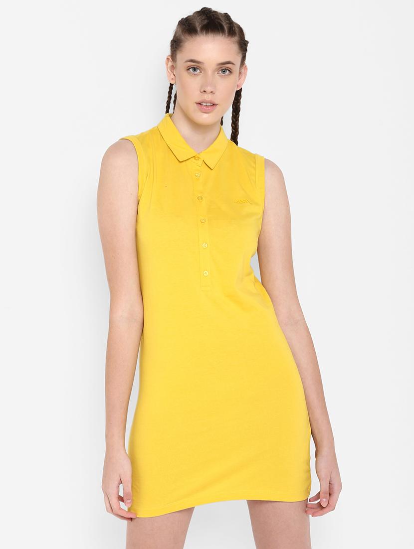 polo neck solid t-shirt dress  - 17750685 -  Zoom Image - 0