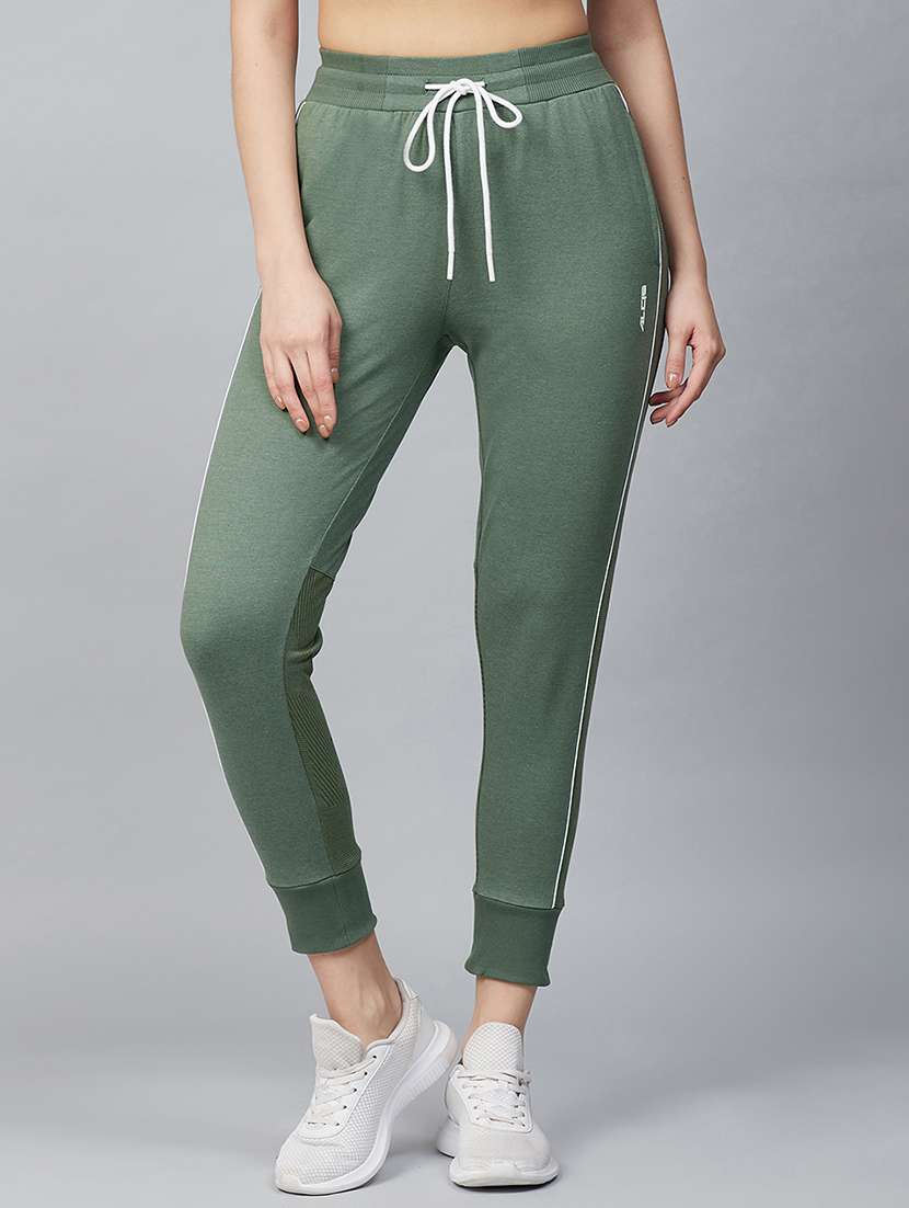 yellow cotton track pants