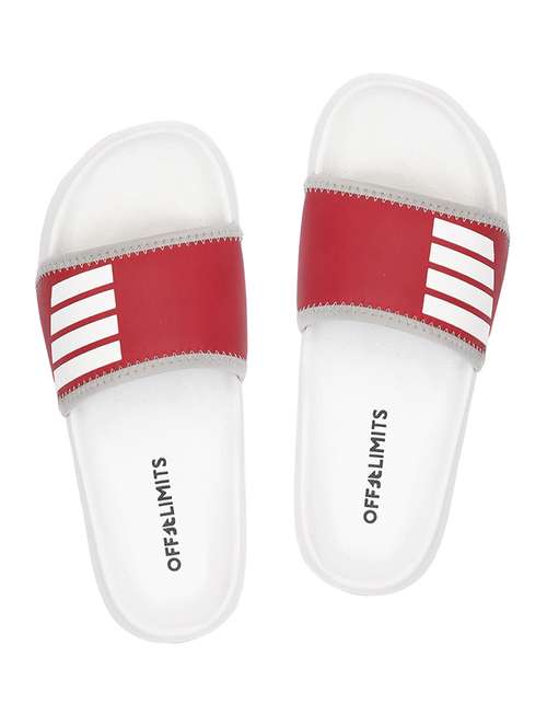 red slip on flip flops - 17750764 - Standard Image - 0