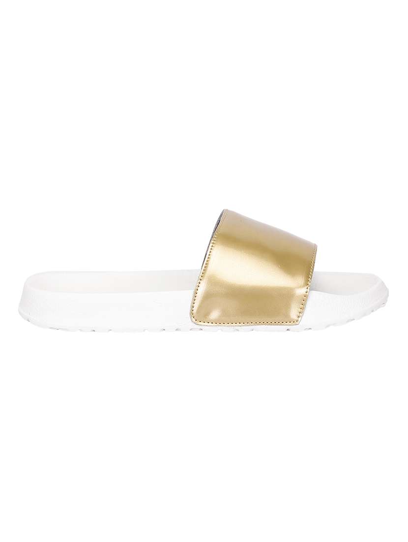 gold slip on flip flops - 17750805 -  Standard Image - 2