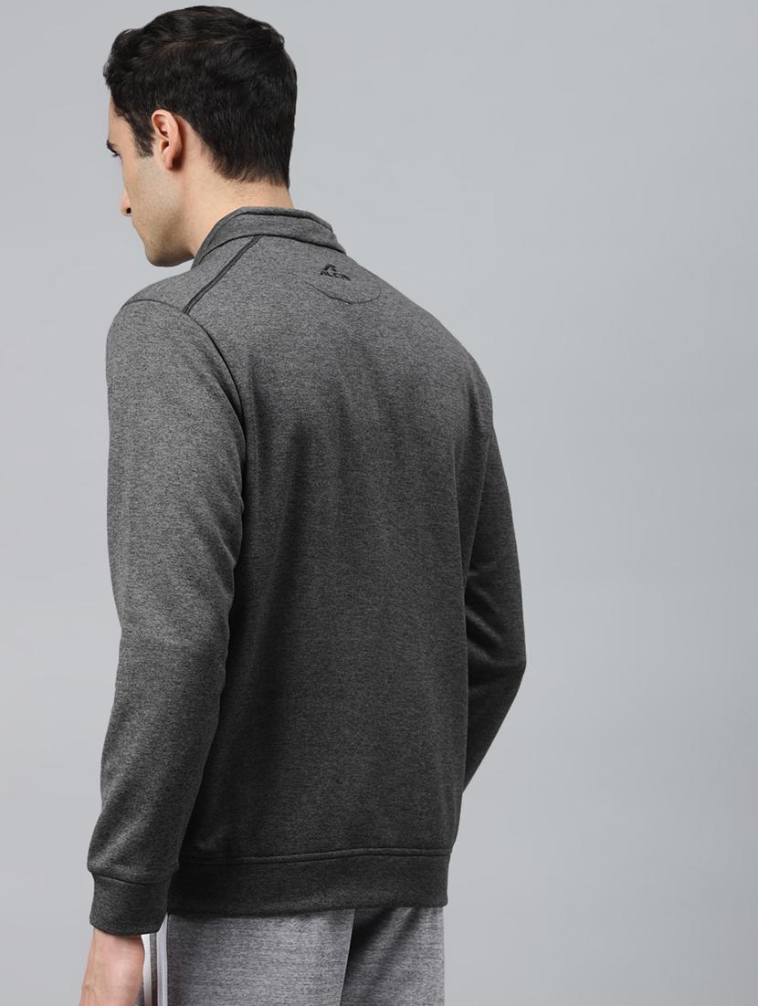 grey solid casual jacket - 17750869 - Standard Image - 2