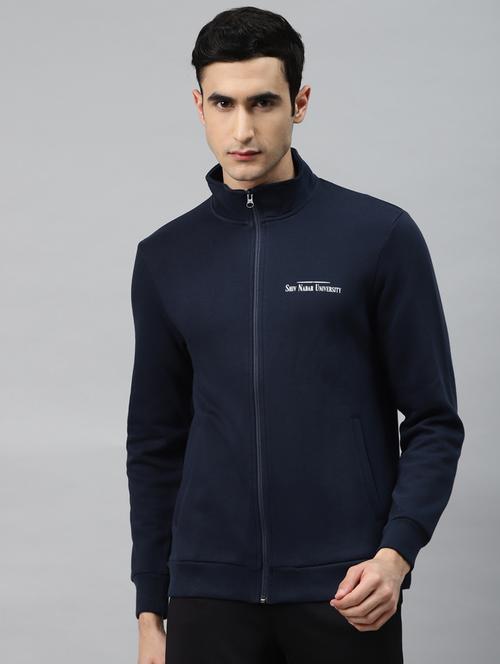 navy blue solid sweatshirt - 17750874 - Standard Image - 0