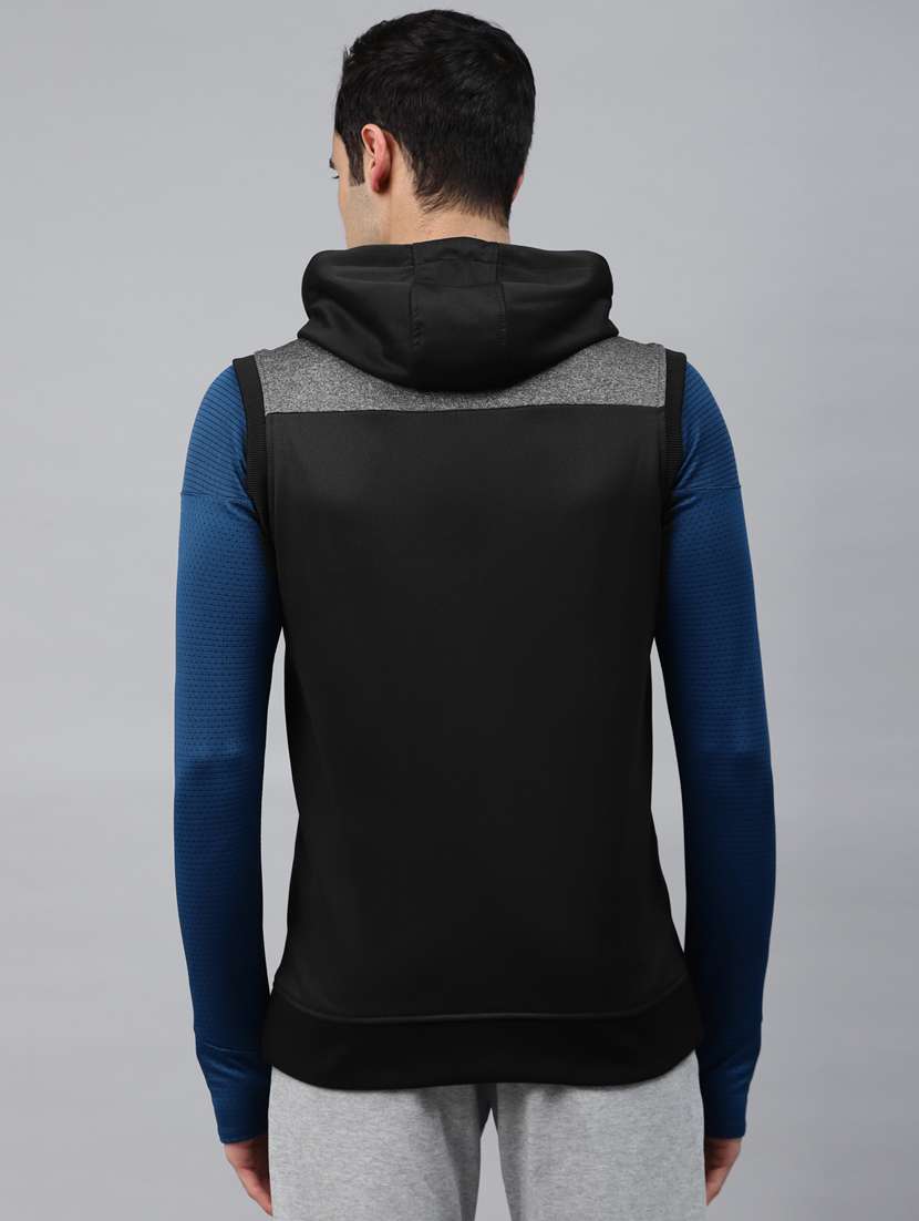 black color block cut & sew sweatshirt - 17750876 -  Standard Image - 2