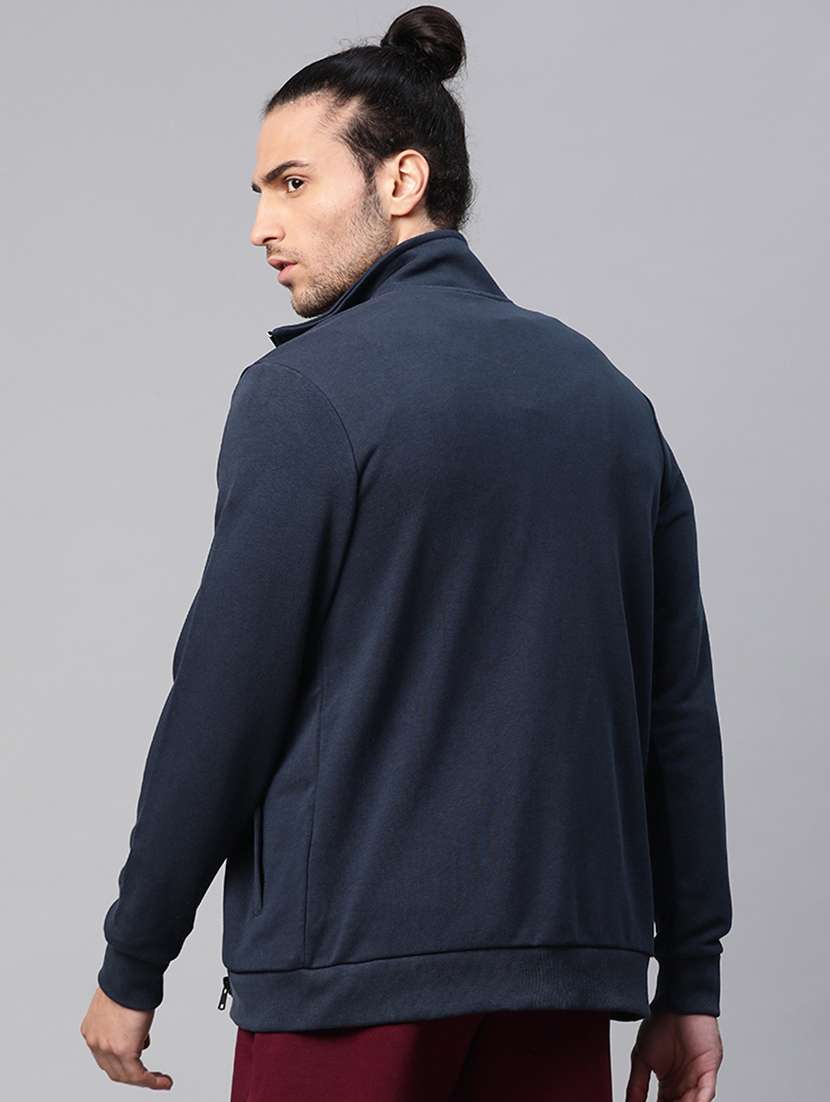 navy blue solid sweatshirt - 17750882 - Standard Image - 2