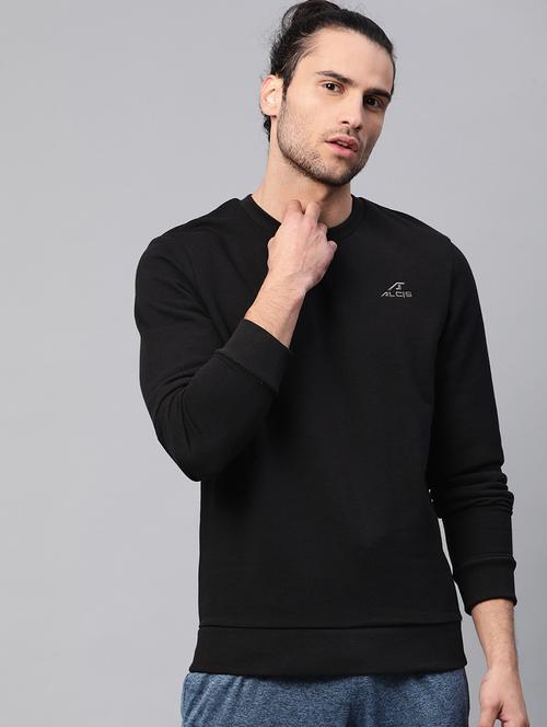 black solid sweatshirt - 17750884 - Standard Image - 0
