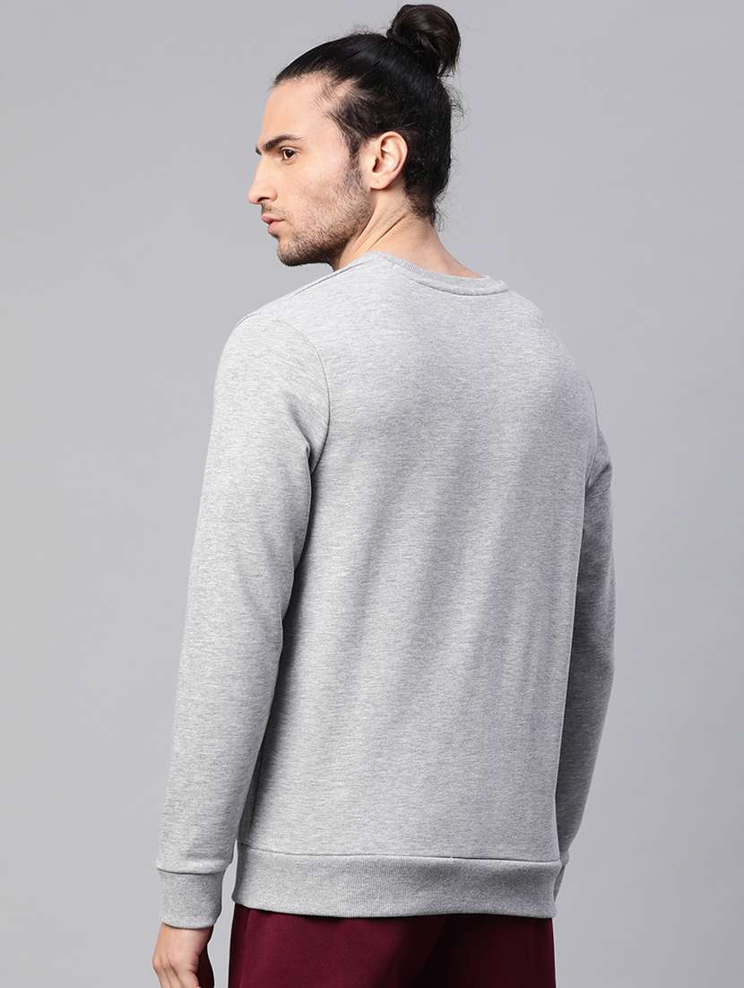 grey solid sweatshirt - 17750885 -  Standard Image - 2