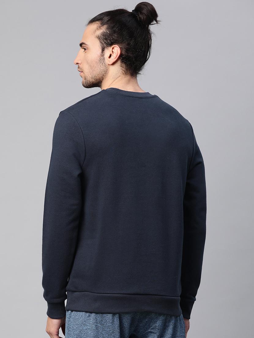 navy blue solid sweatshirt - 17750886 - Standard Image - 2